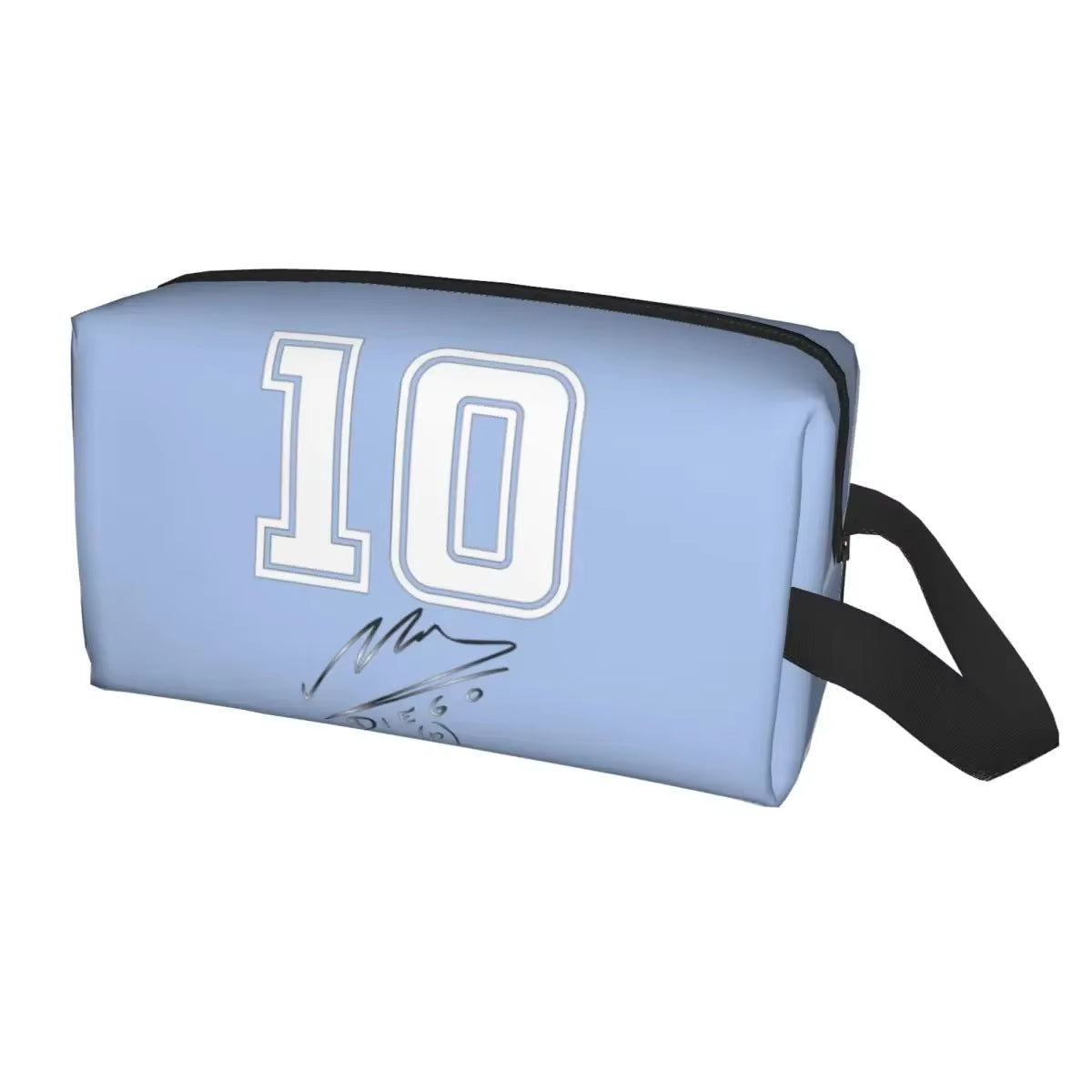 Custom Maradona Toiletry Bag for Women Argentina Soccer Legend 10 Makeup Cosmetic Organizer Ladies Beauty Storage Dopp Kit Case