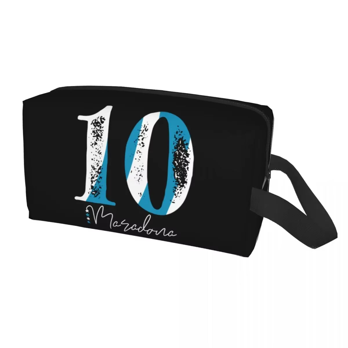 Custom Maradona Toiletry Bag for Women Argentina Soccer Legend 10 Makeup Cosmetic Organizer Ladies Beauty Storage Dopp Kit Case