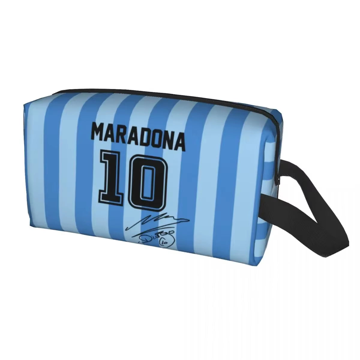 Custom Maradona Toiletry Bag for Women Argentina Soccer Legend 10 Makeup Cosmetic Organizer Ladies Beauty Storage Dopp Kit Case