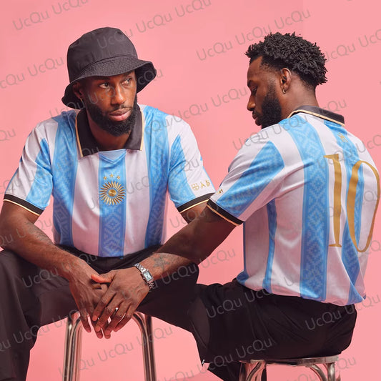 Vintage Classics Special Limited Edition Argentina Goat 10 Soccer Jersey Oversized Football Jersey for Adult/Kids Top