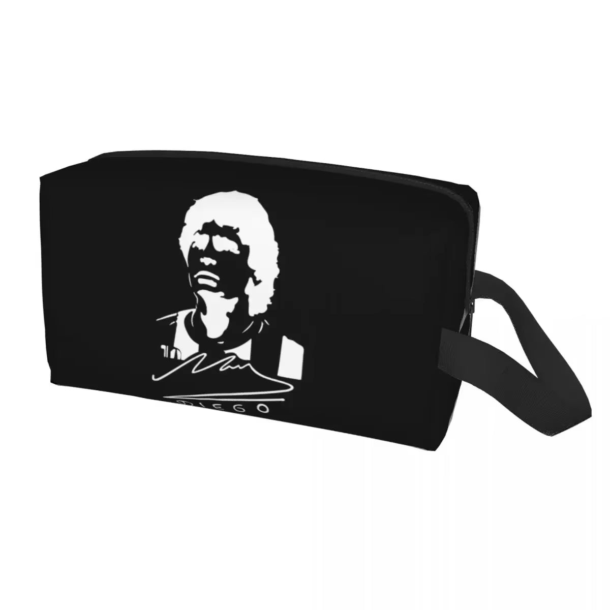 Custom Maradona Toiletry Bag for Women Argentina Soccer Legend 10 Makeup Cosmetic Organizer Ladies Beauty Storage Dopp Kit Case